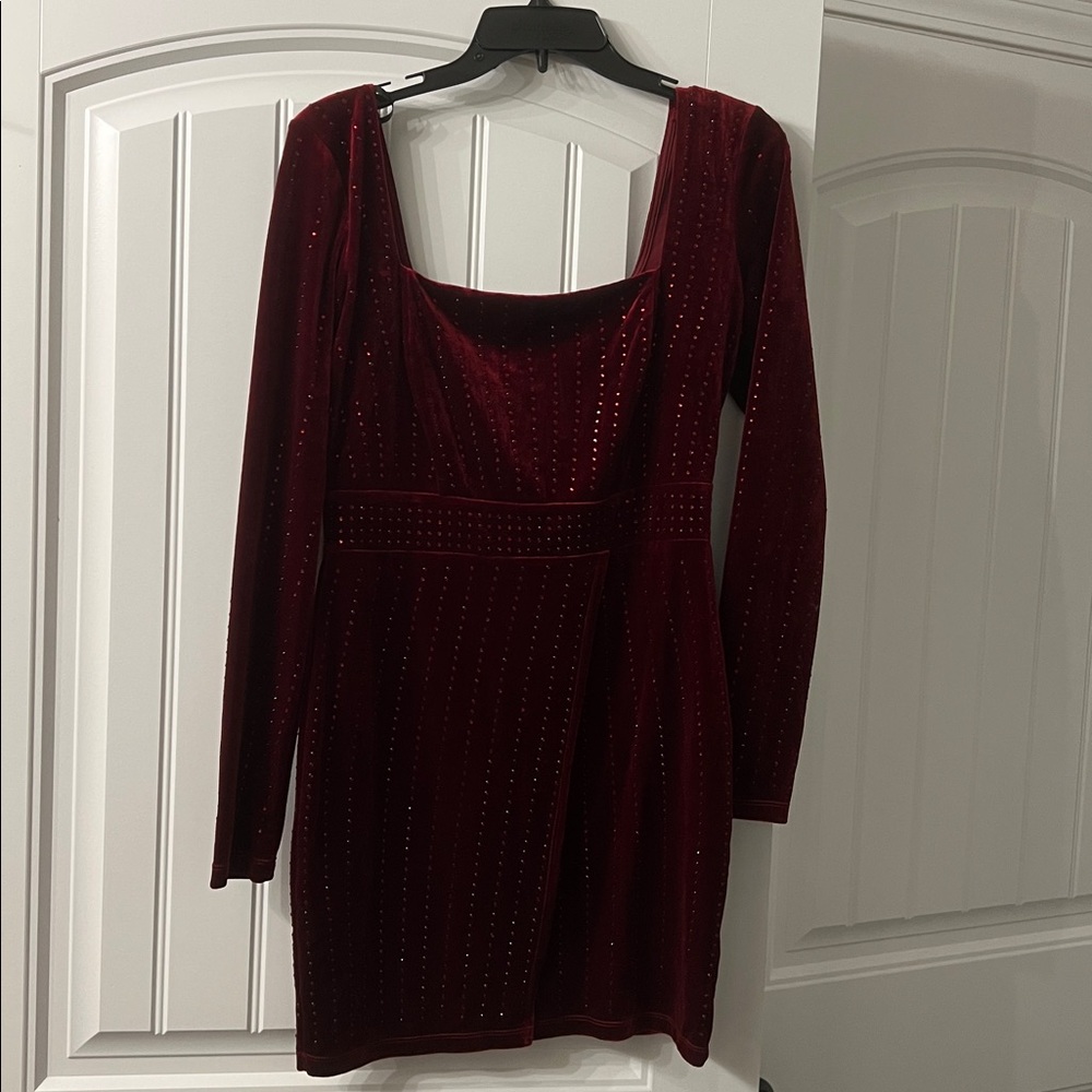 Windsor Deep Red Velvet Dress